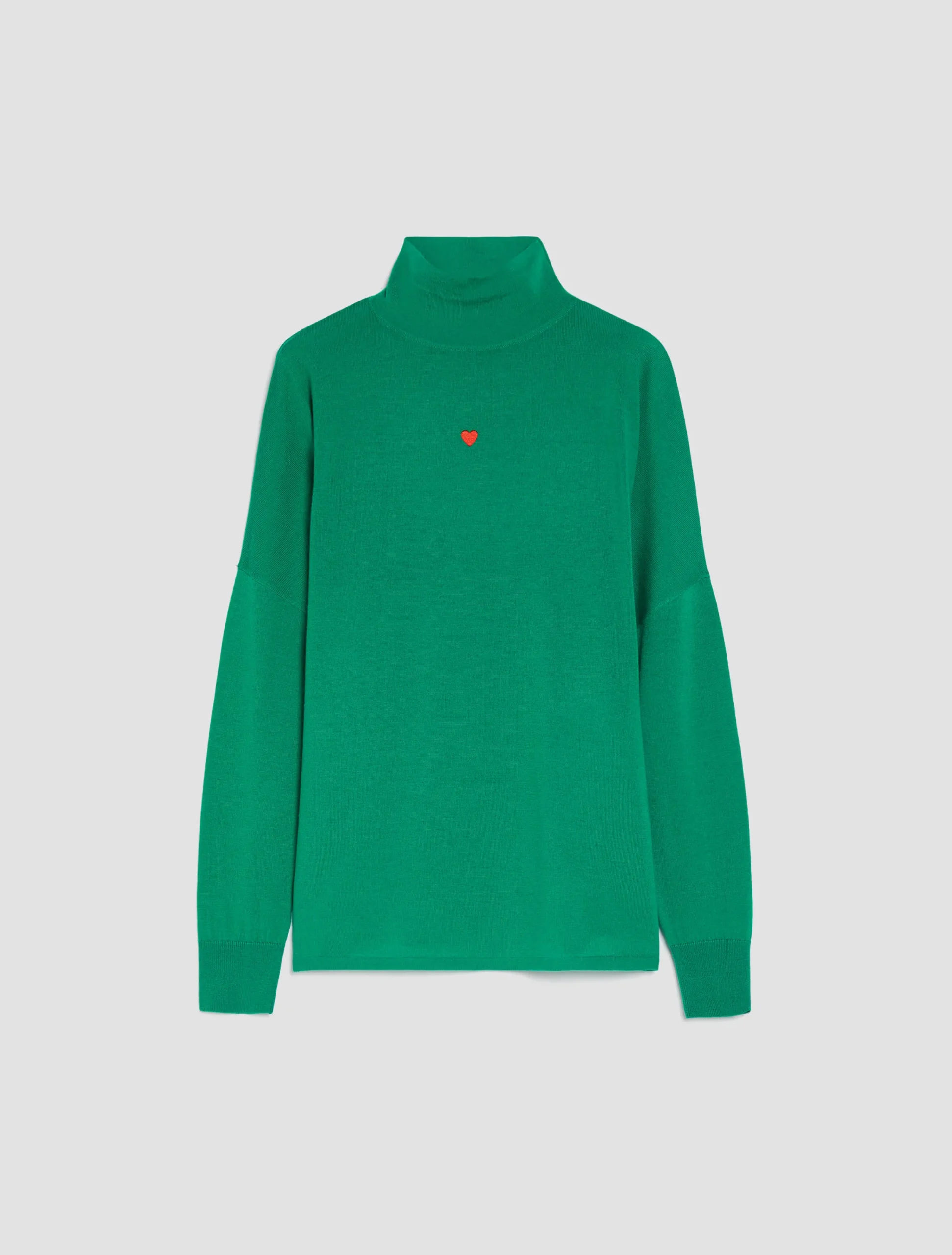 Polo neck wool jumper