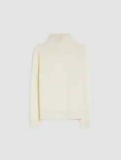 Polo neck wool-blend jumper