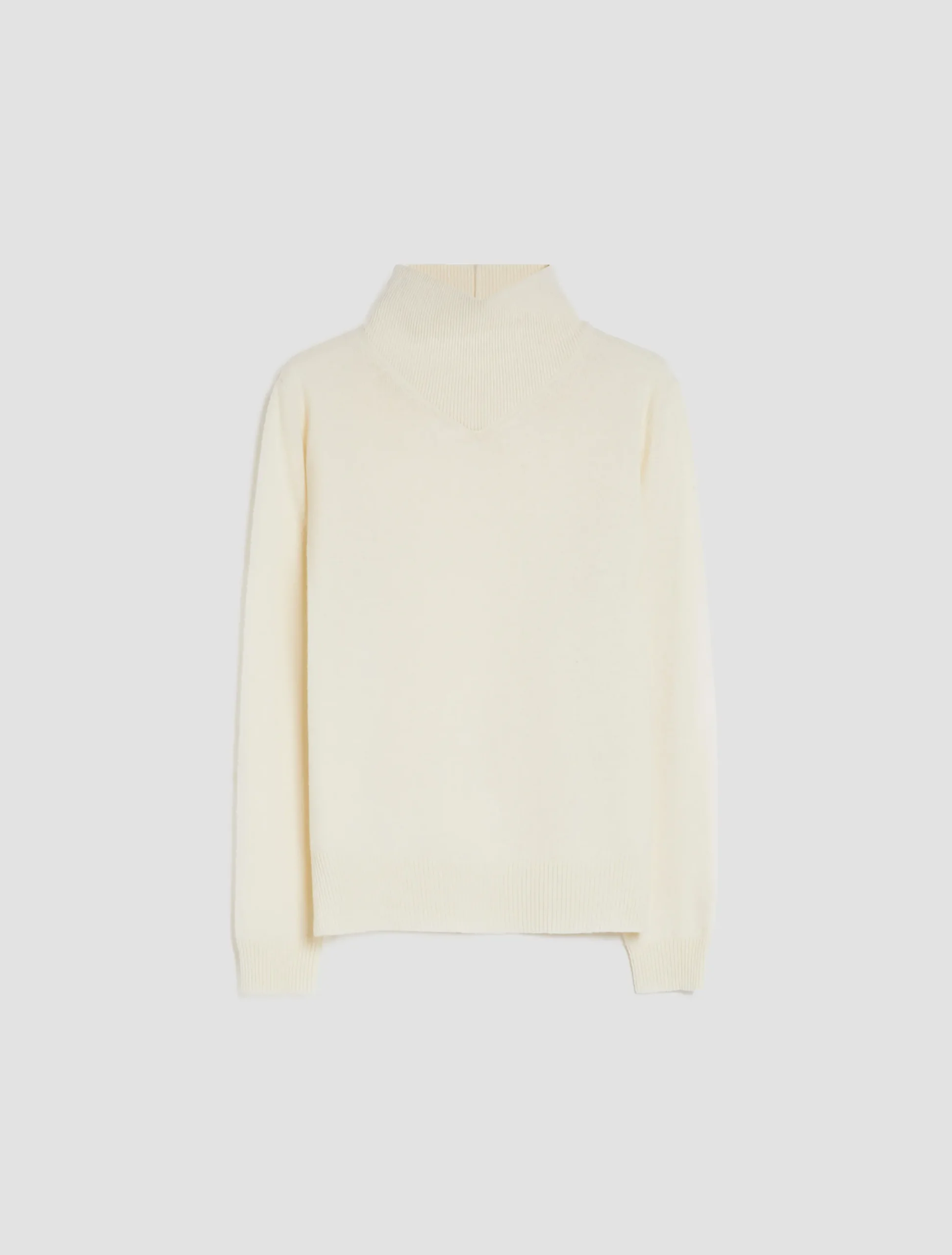 Polo neck wool-blend jumper
