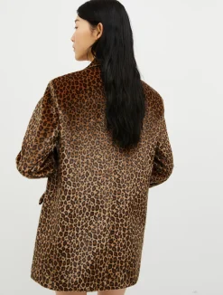 Pony-hair oversized blazer
