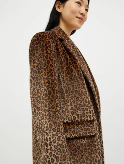 Pony-hair oversized blazer