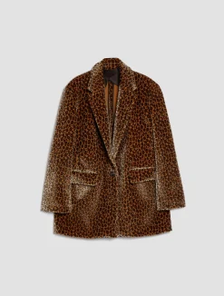 Pony-hair oversized blazer