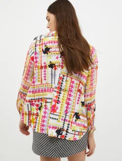 Printed crêpe-de-Chine shirt