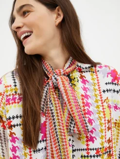 Printed crêpe-de-Chine shirt