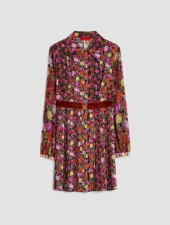 Printed shirt dress