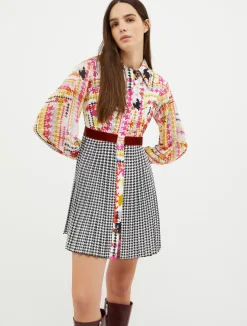 Printed shirt dress