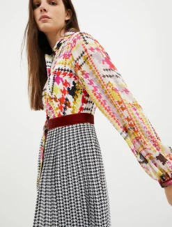 Printed shirt dress