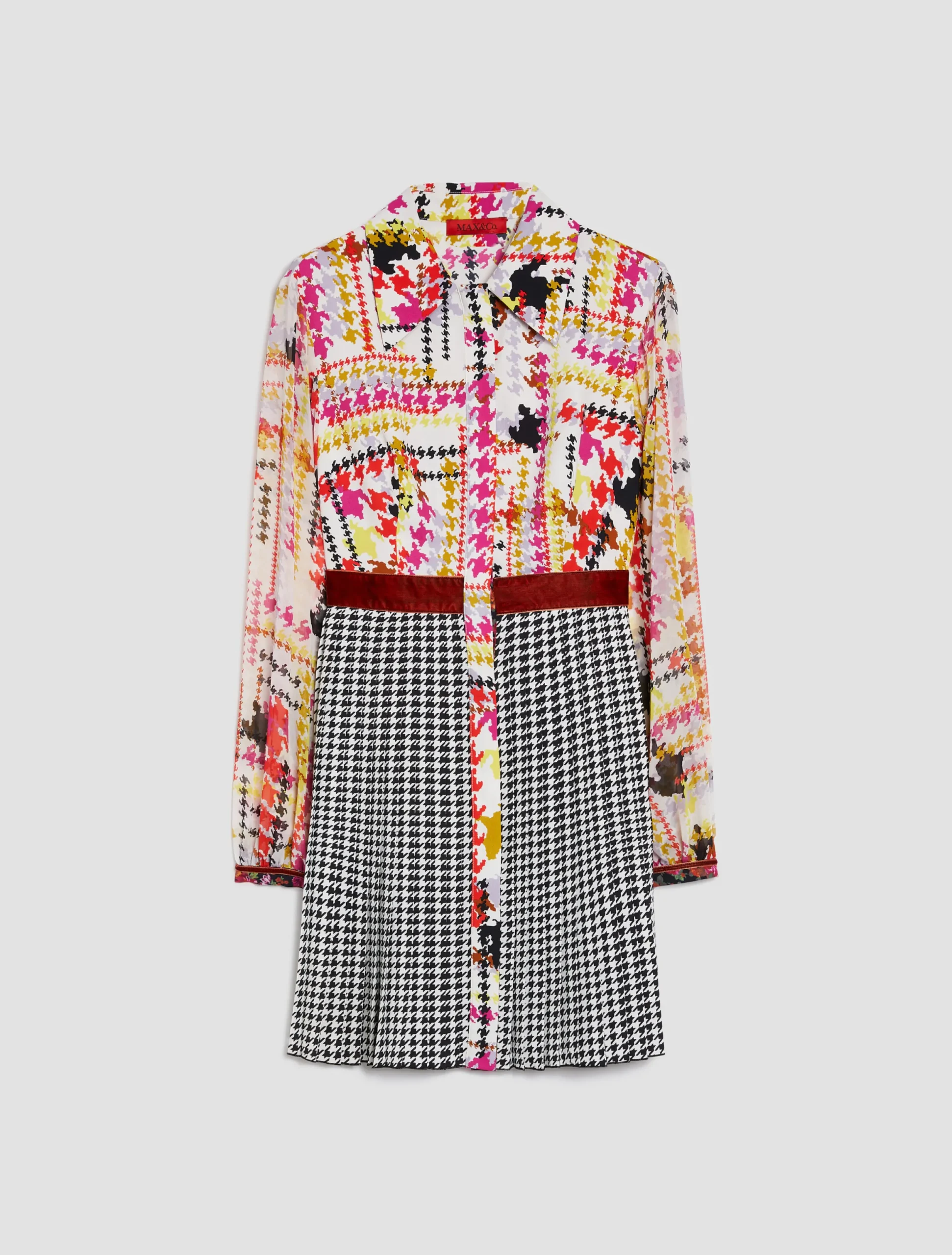 Printed shirt dress