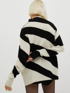 Pure wool jumper with maxi stripes