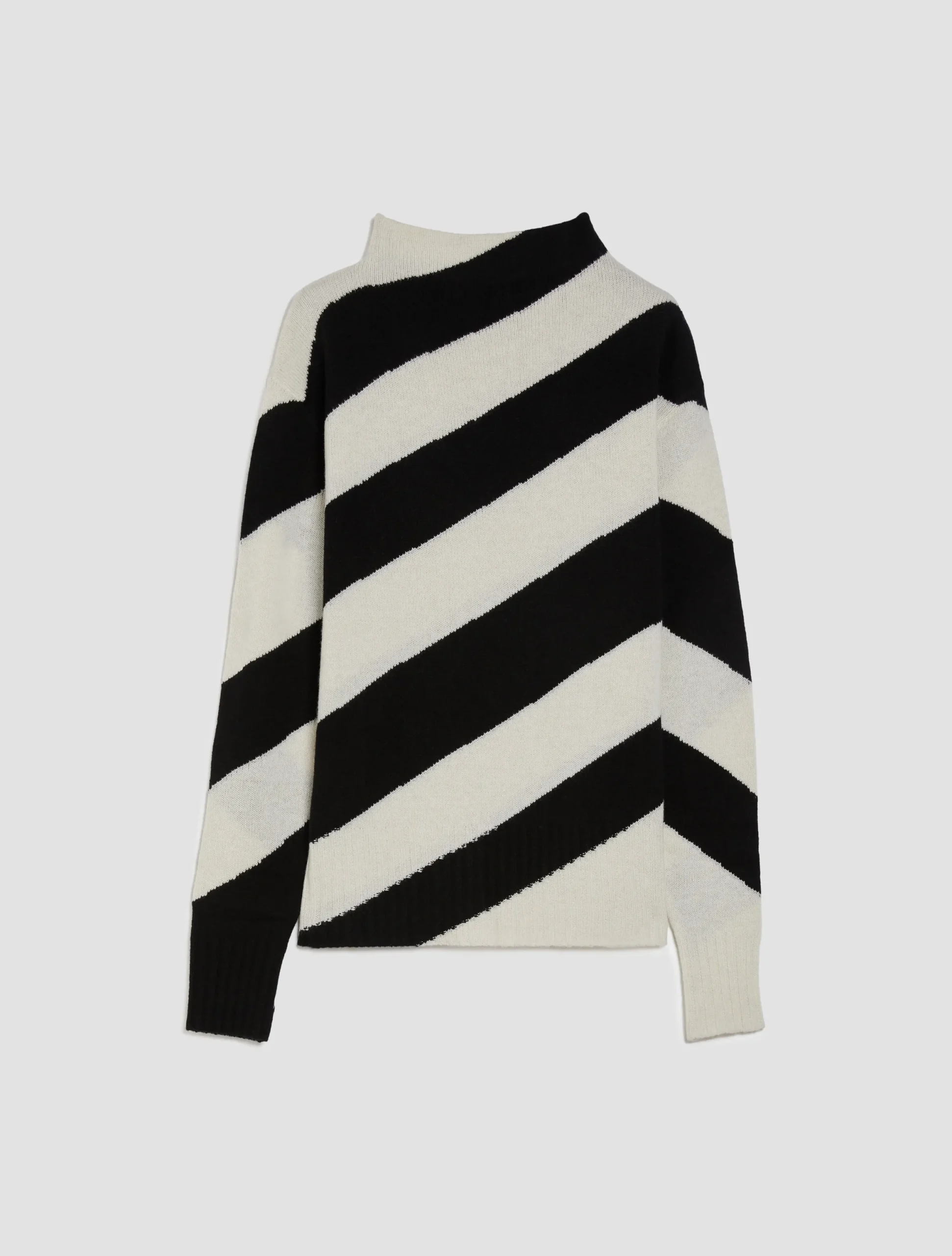 Pure wool jumper with maxi stripes