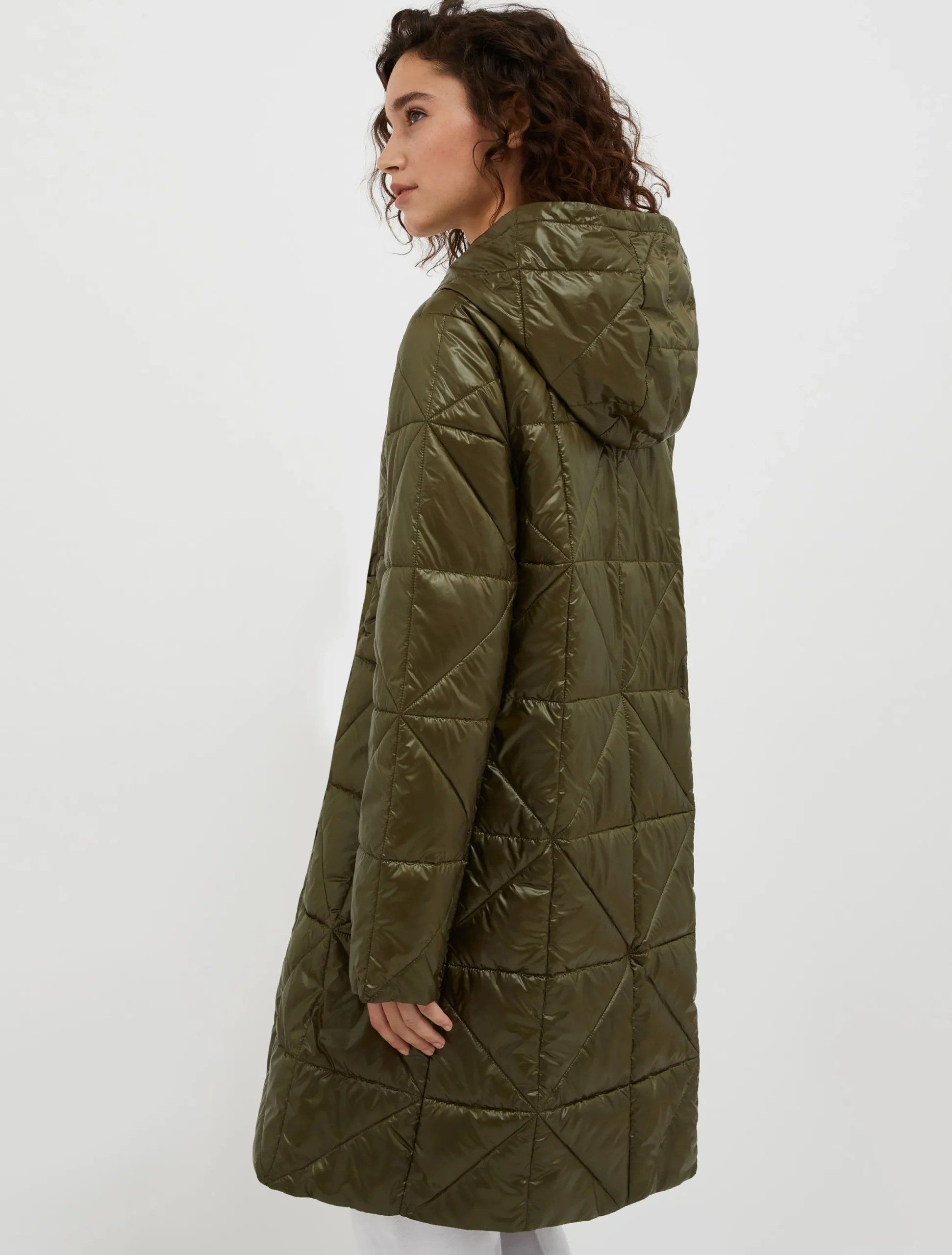 Quilted hooded coat