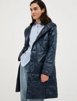 Quilted hooded coat