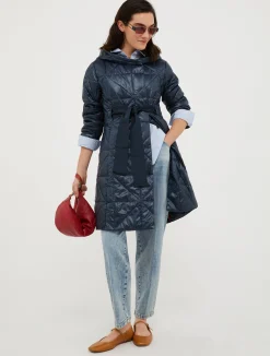 Quilted hooded coat