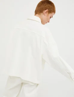 Relaxed-fit drill shacket