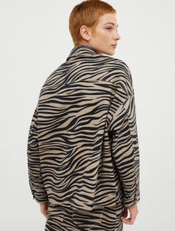 Relaxed-fit drill shacket