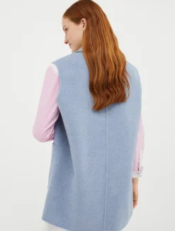 Reversible, double-sided wool coat