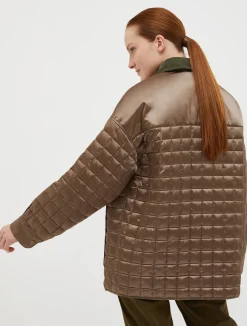 Reversible padded shirt jacket