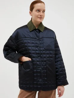 Reversible padded shirt jacket