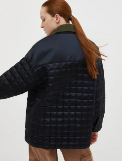 Reversible padded shirt jacket