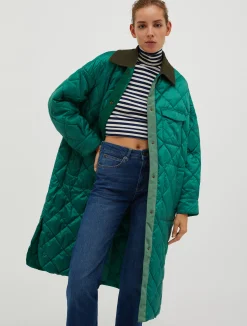 Reversible quilted coat