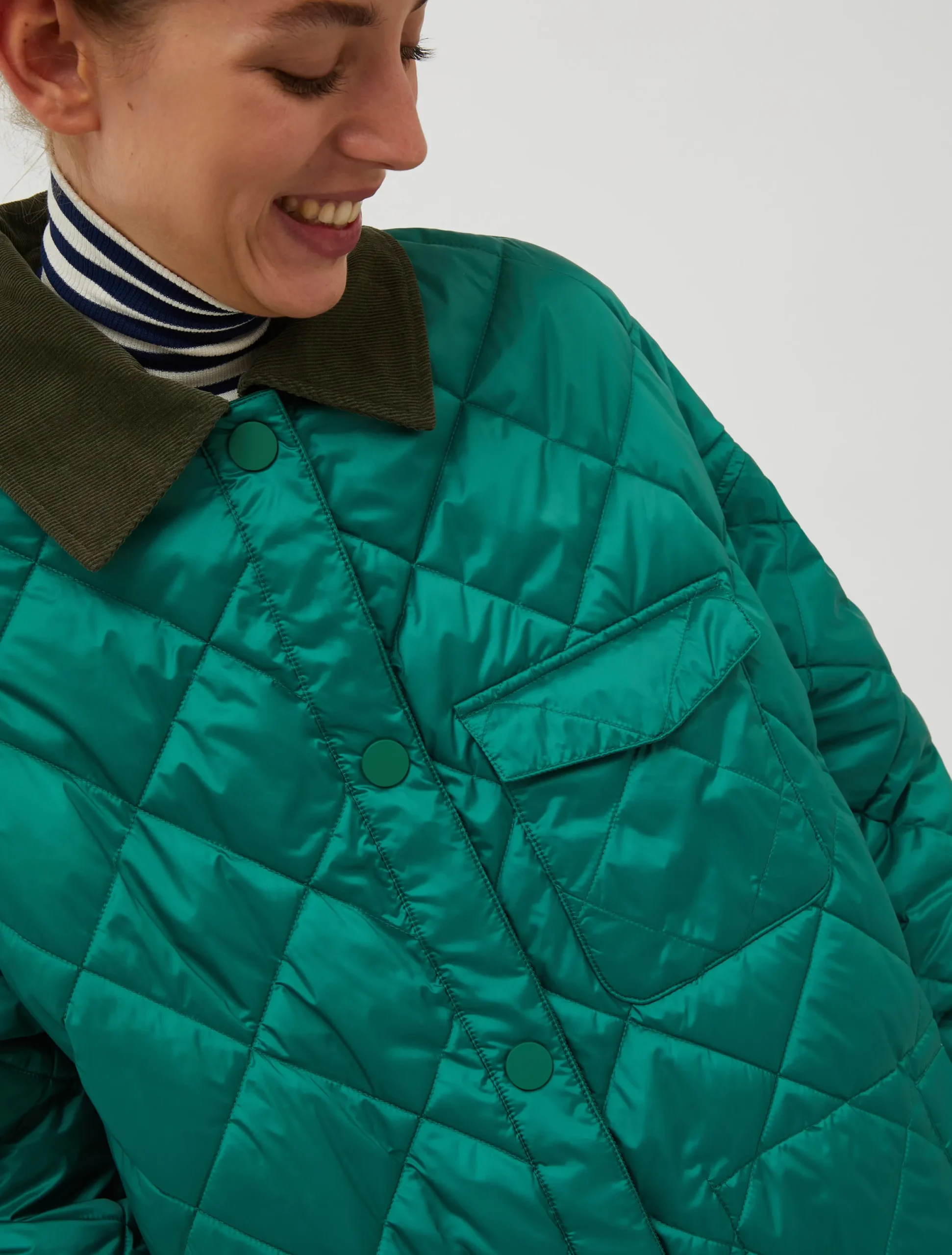 Reversible quilted coat