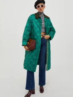 Reversible quilted coat