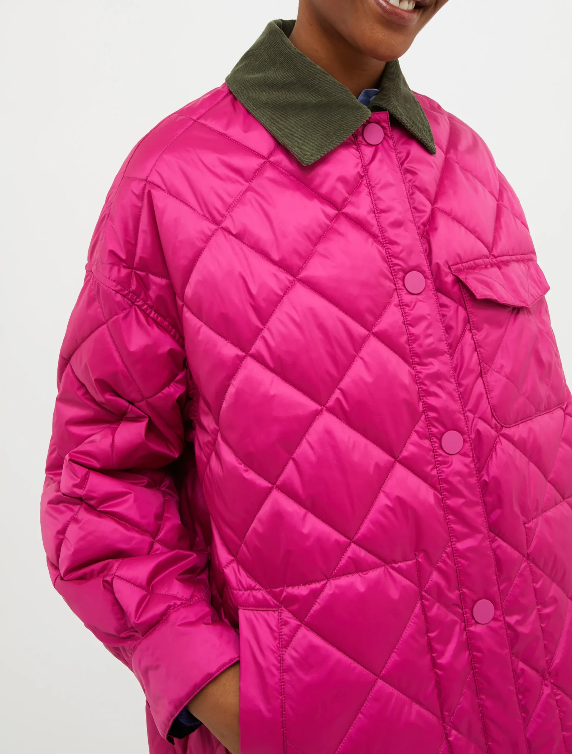 Reversible quilted coat