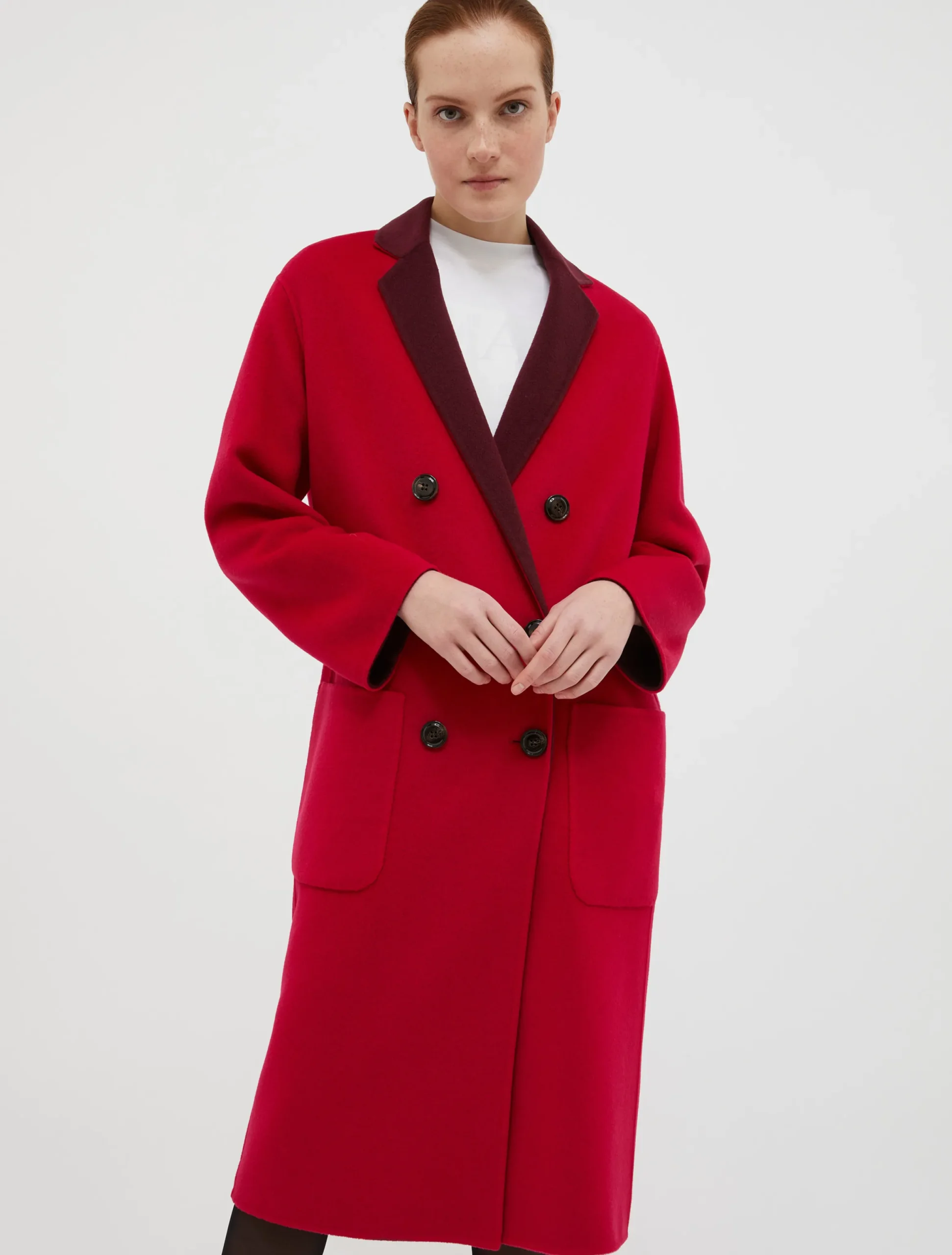 Reversible wool coat