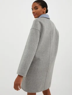 Reversible wool coat