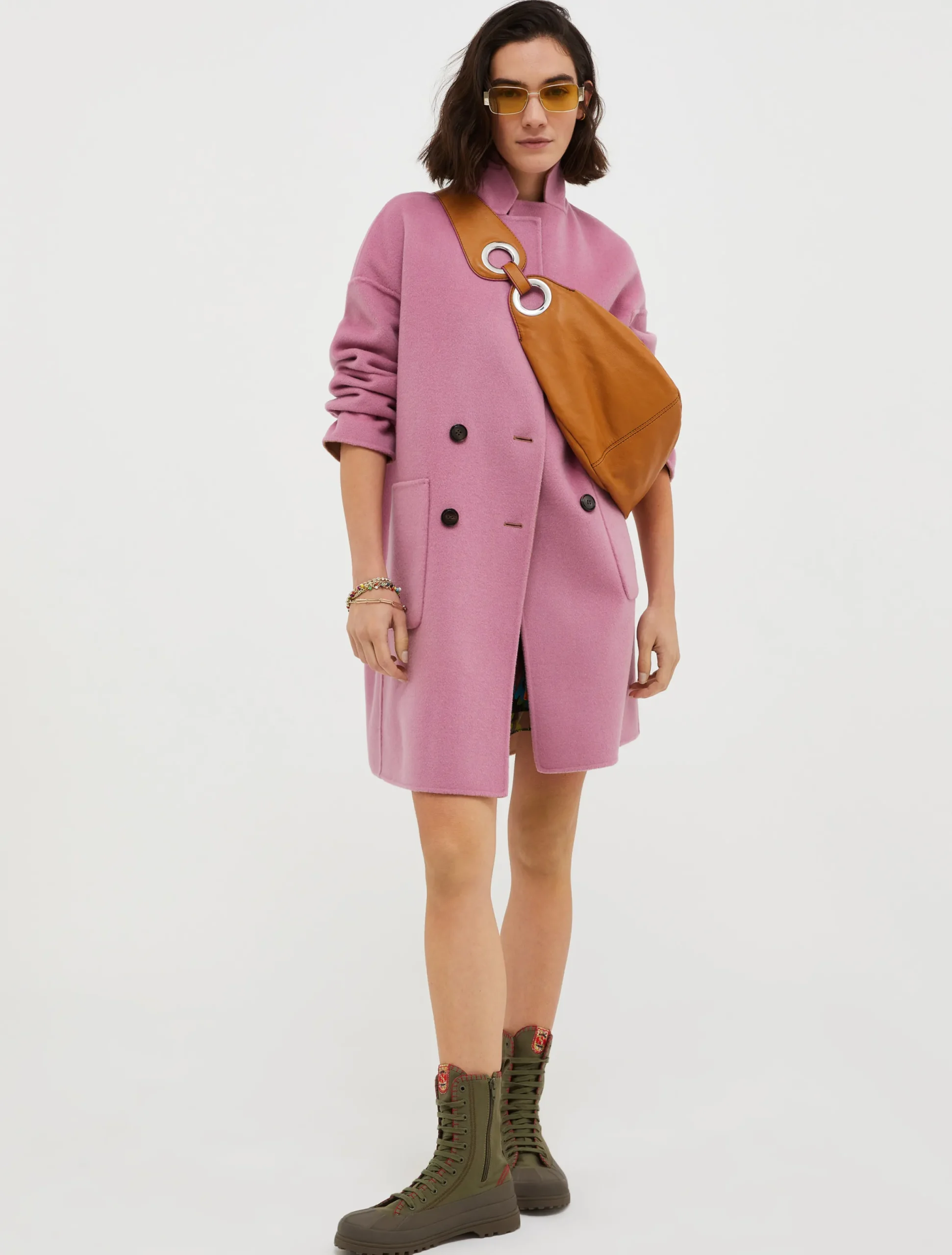 Reversible wool coat