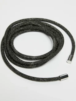 Rhinestone-embellished belt