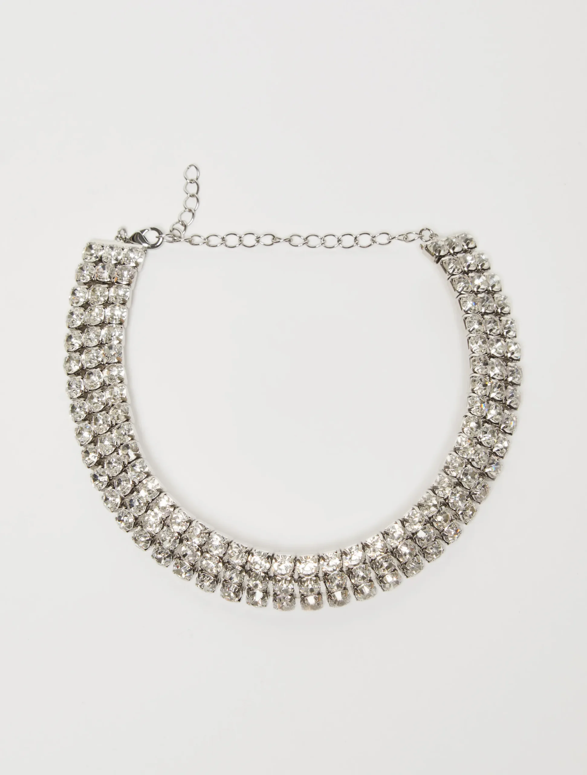 Rhinestone-embellished choker
