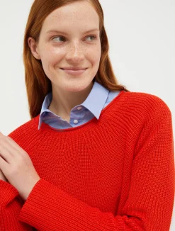 Ribbed cotton and modal jumper