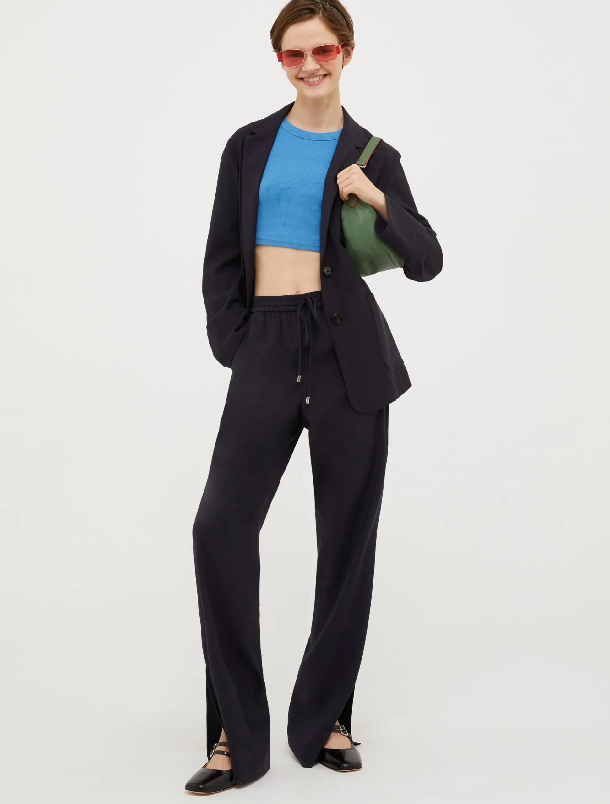 Ribbed cotton cropped top
