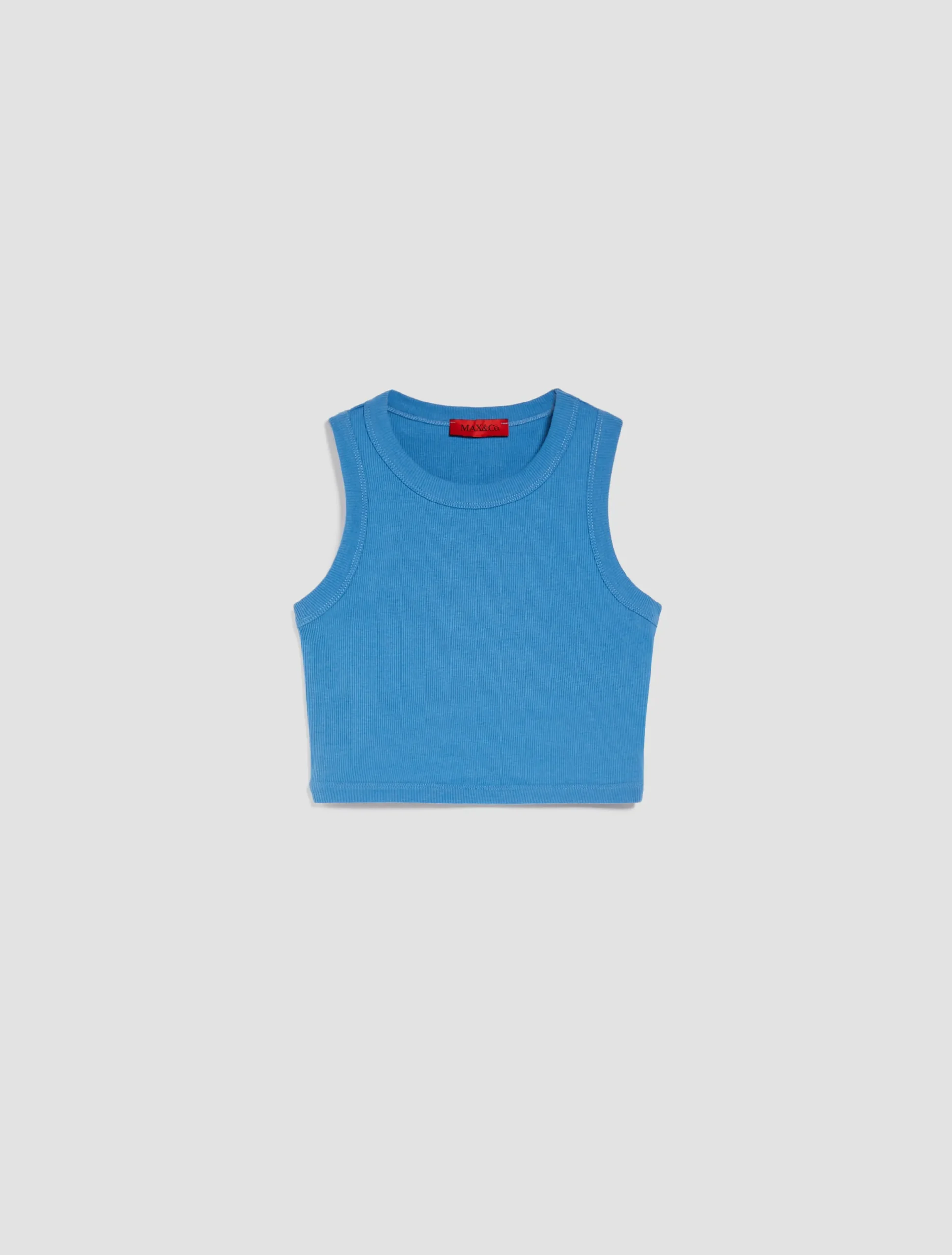 Ribbed cotton cropped top