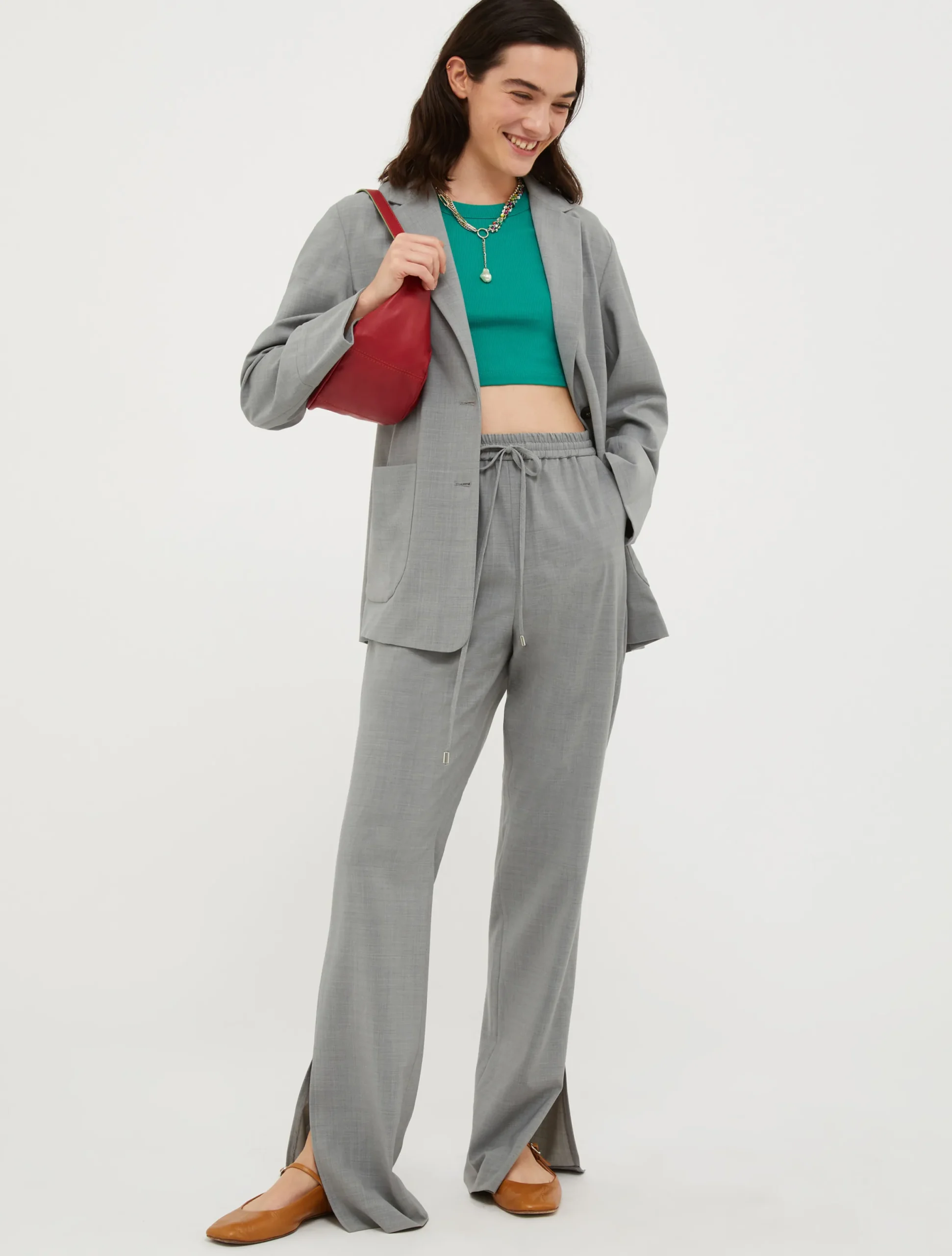 Ribbed cotton cropped top