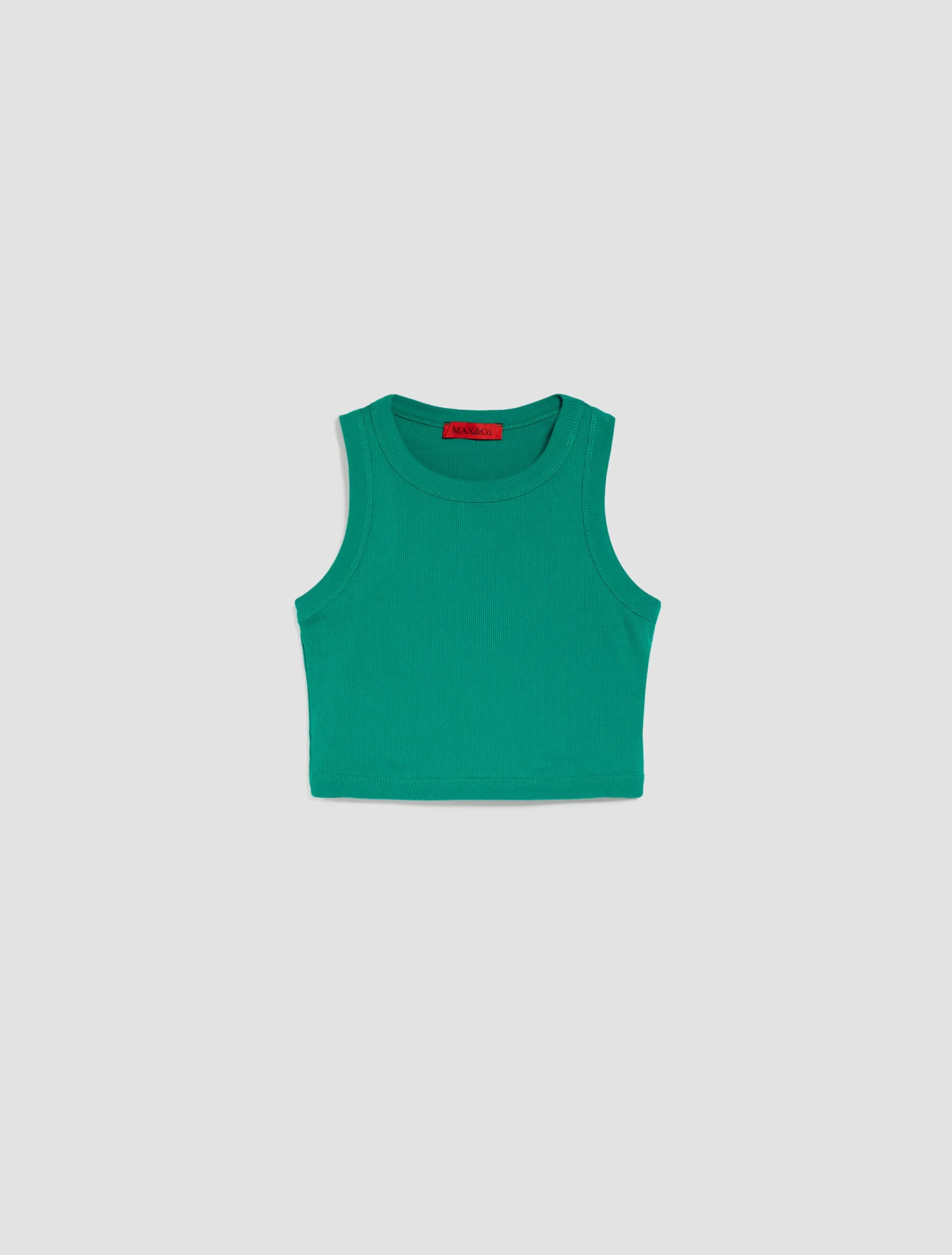 Ribbed cotton cropped top