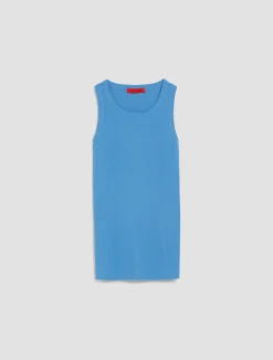 Ribbed cotton tank top