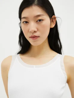 Ribbed cotton-jersey tank top