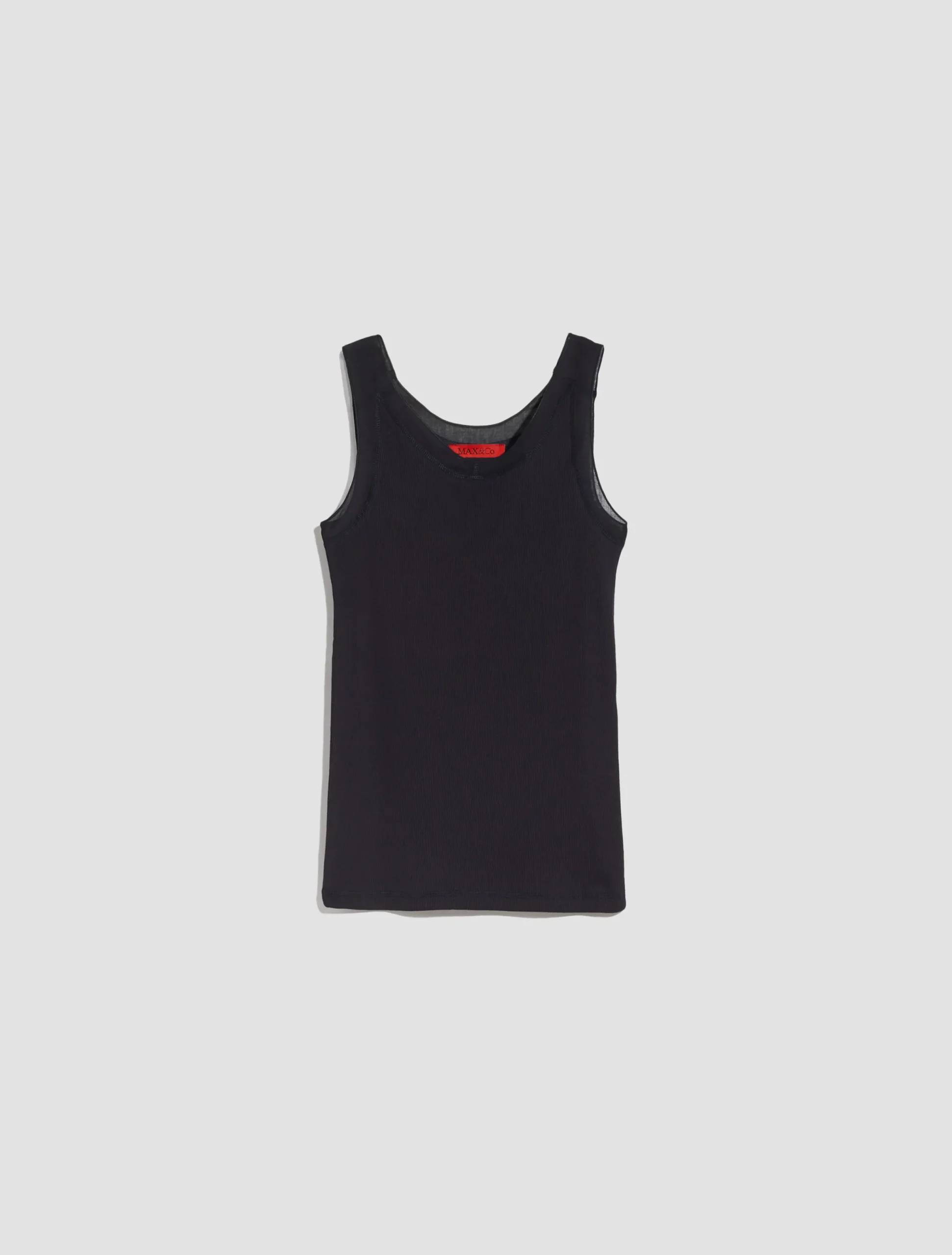 Ribbed cotton-jersey tank top