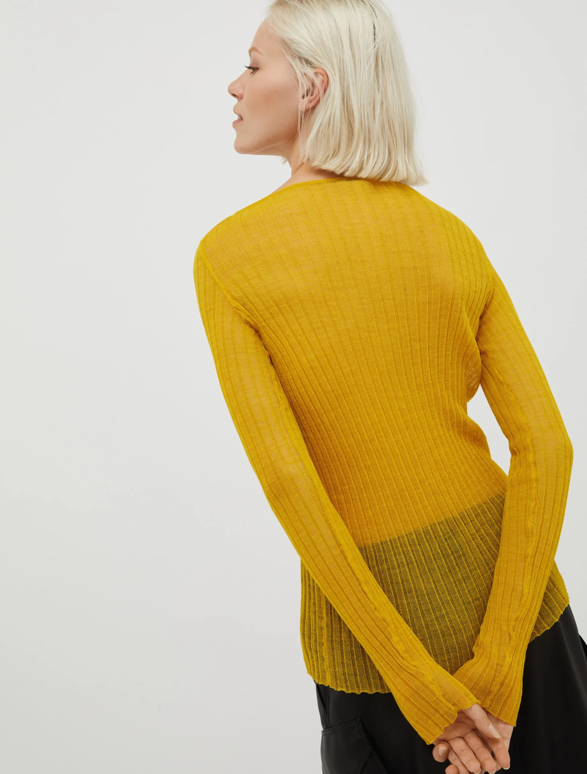 Ribbed gauze jumper