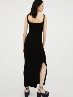 Ribbed knitted maxi dress