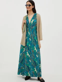 Ribbed lurex-knit cardigan