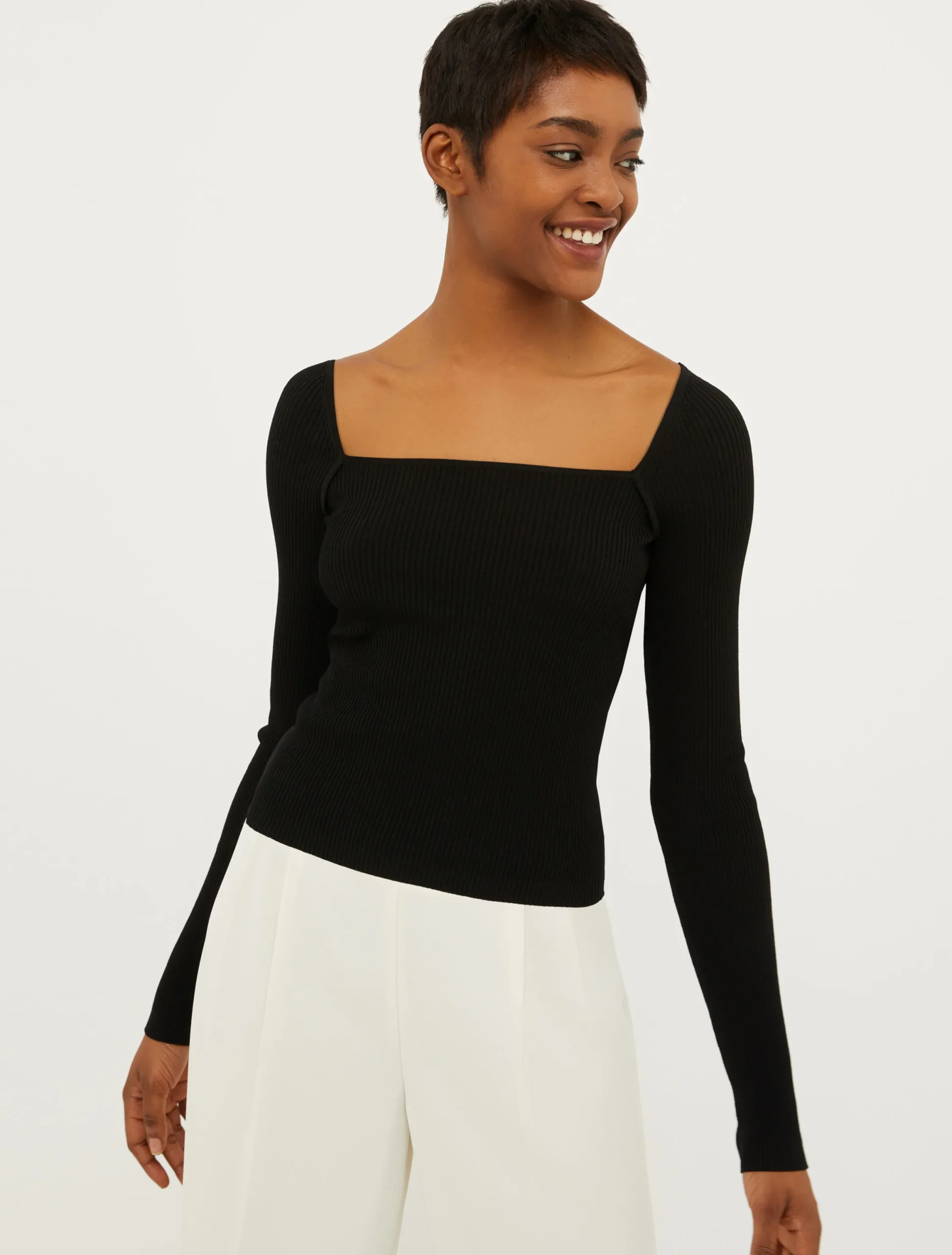 Ribbed slim-fit jumper