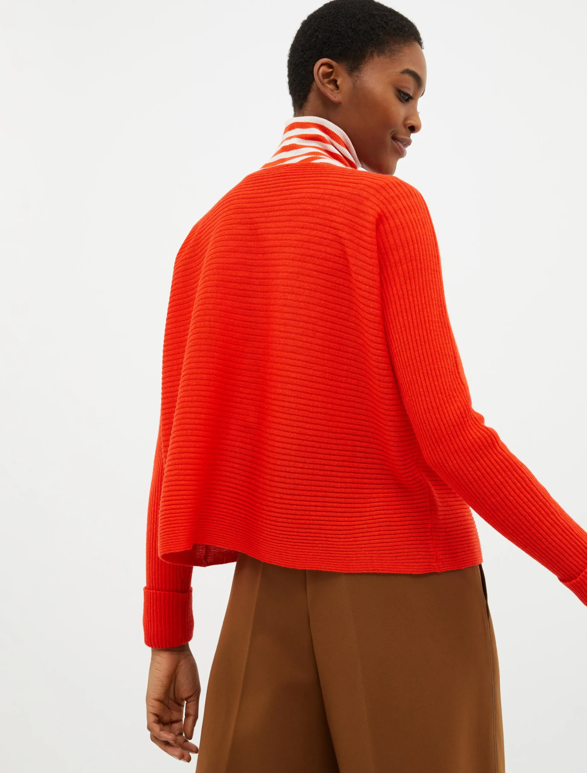 Ribbed wool-blend jumper