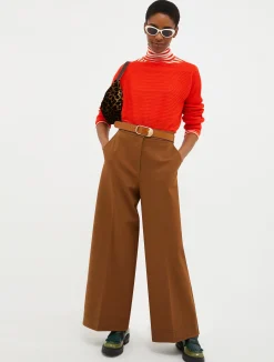 Ribbed wool-blend jumper