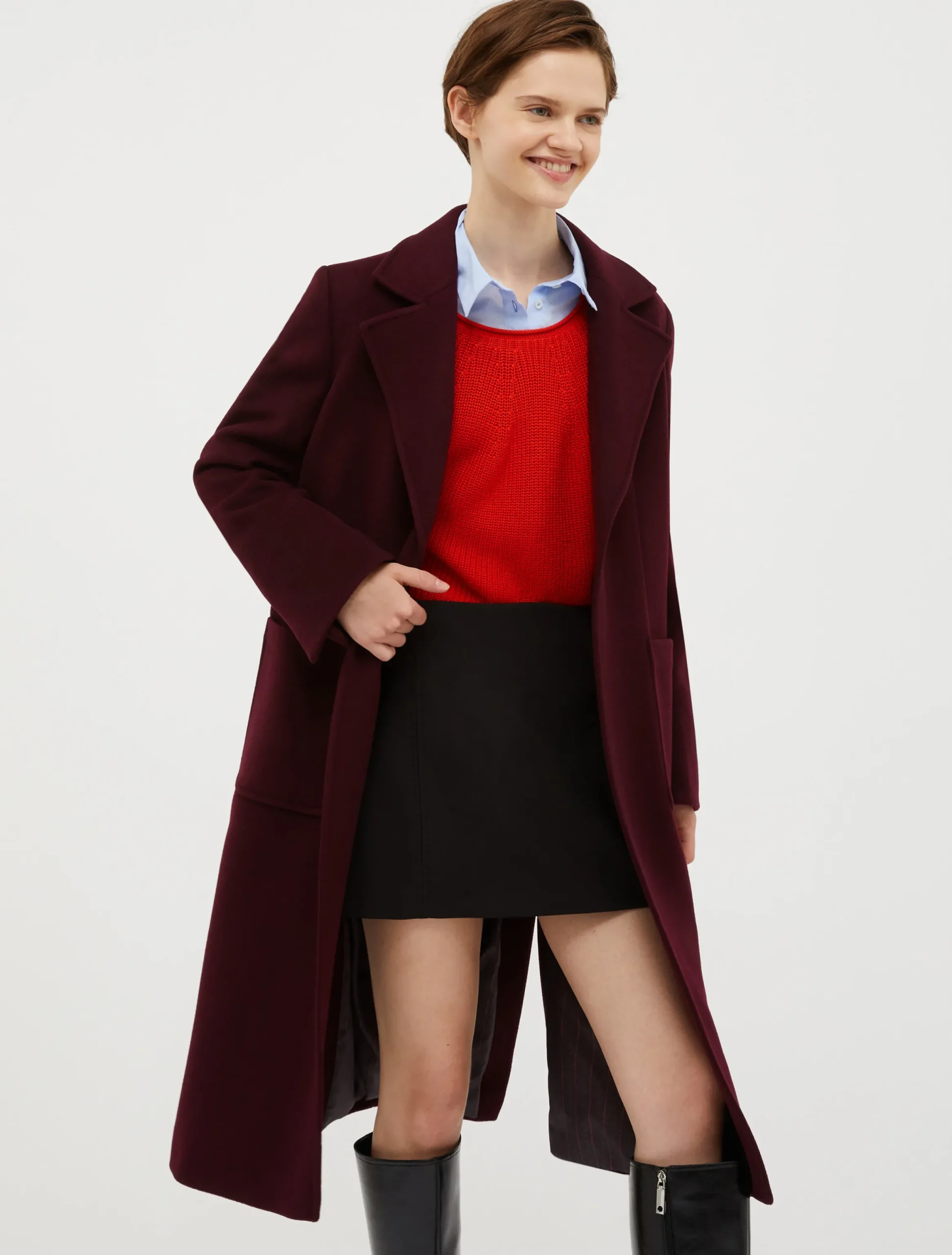 Runaway wool coat