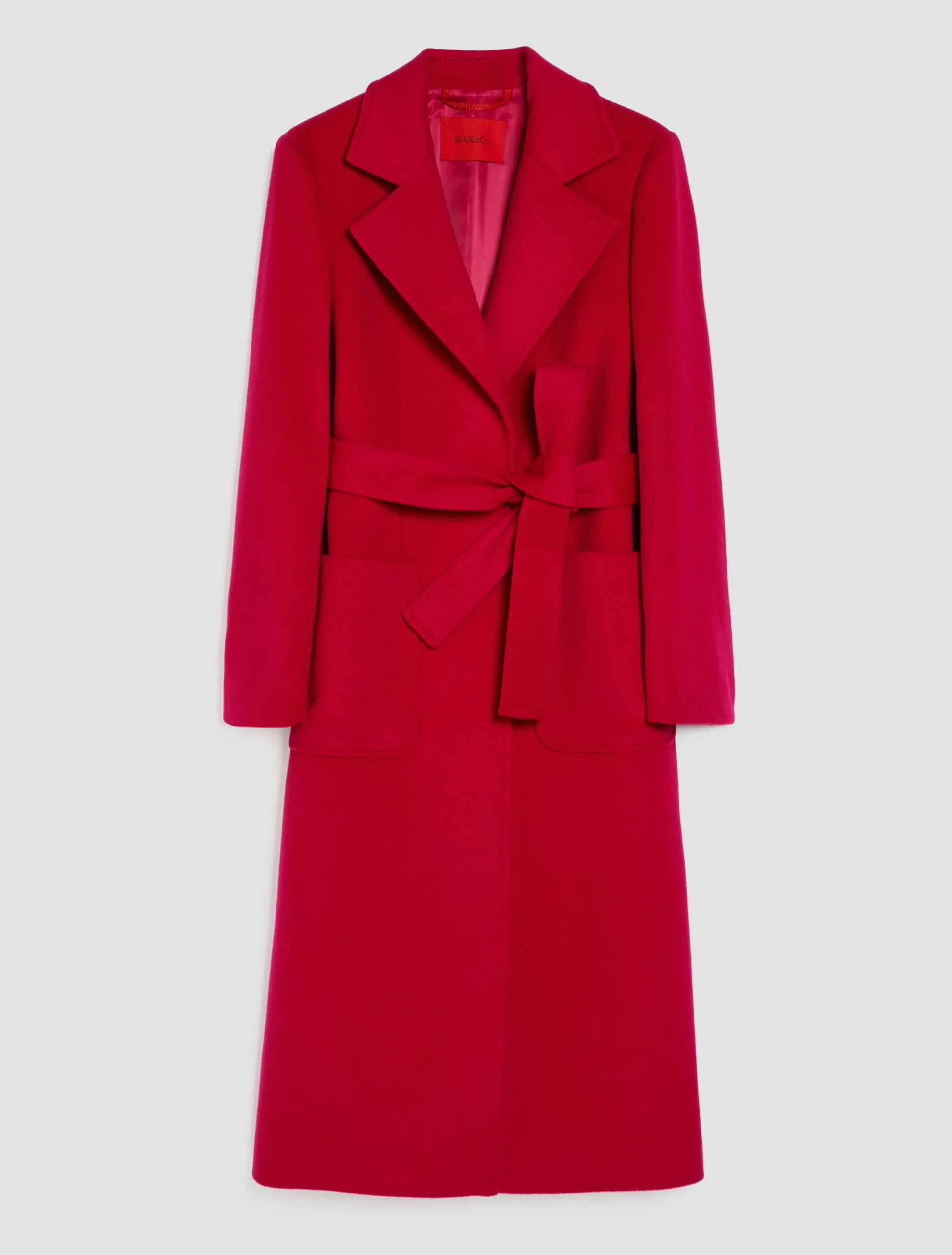 Runaway wool-drap midi coat