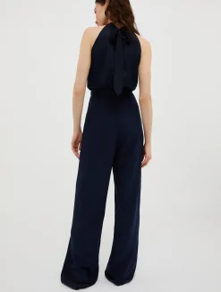 Satin and georgette jumpsuit