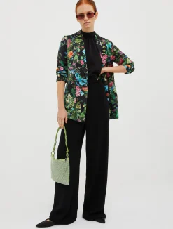 Satin and georgette jumpsuit